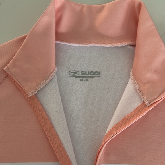 SUGOI Zip up biking running lightweight fleece jacket Back pockets Size Medium - Picture 3 of 13